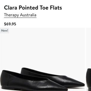 Nordstrom Black Leather Flats size 9